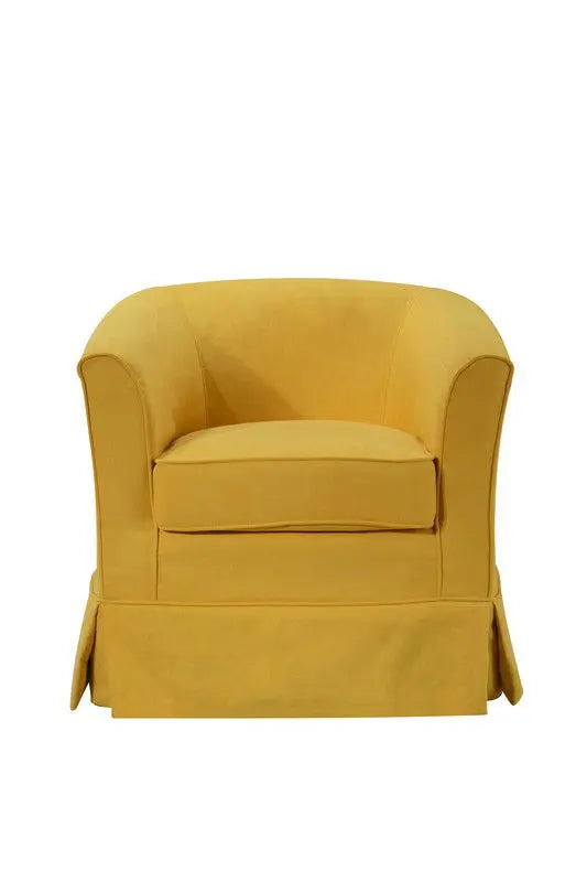 Tucker - Woven Fabric Swivel Barrel Chair Lilola Home