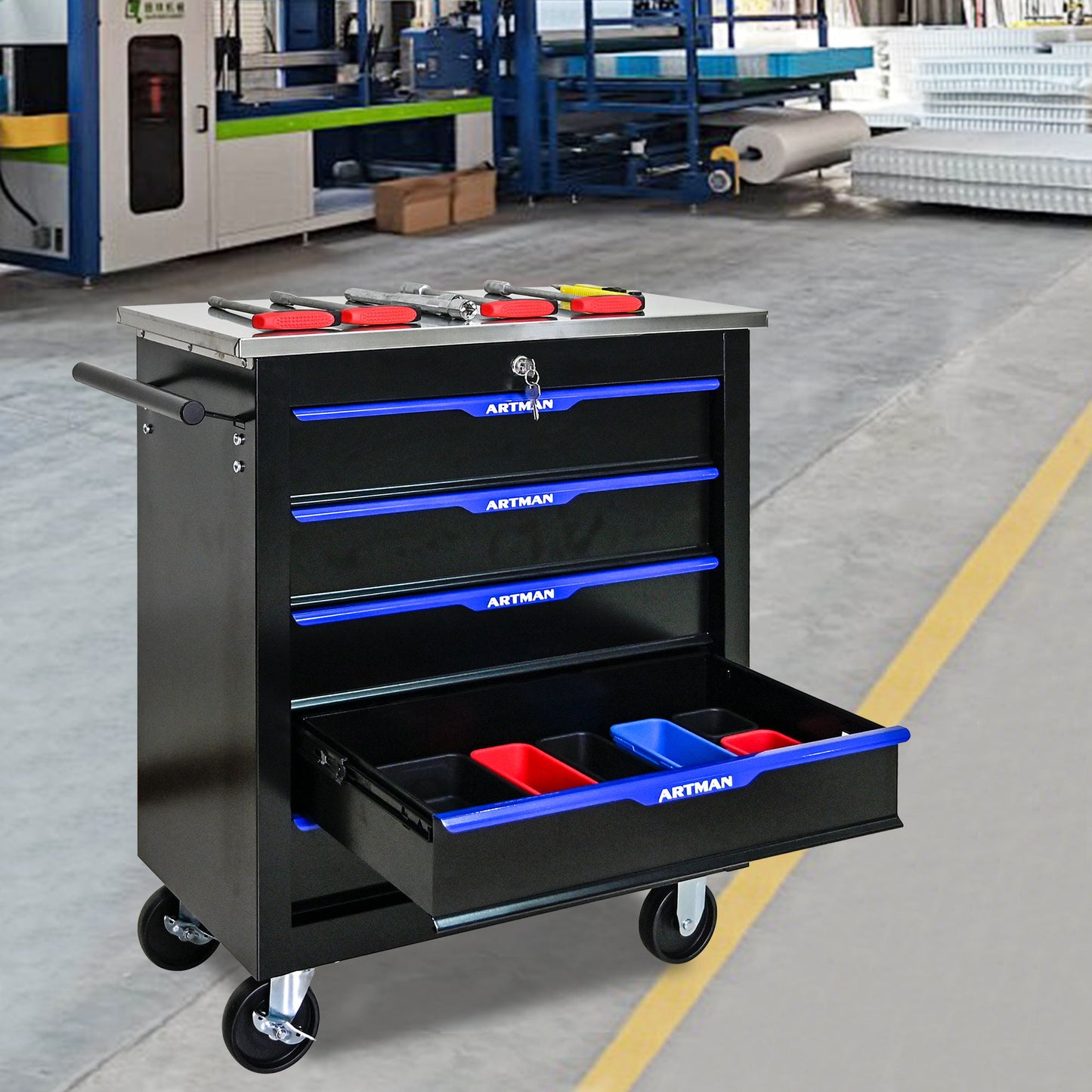 Drawer Multifunctional Tool Cart With Wheels Daily Nest