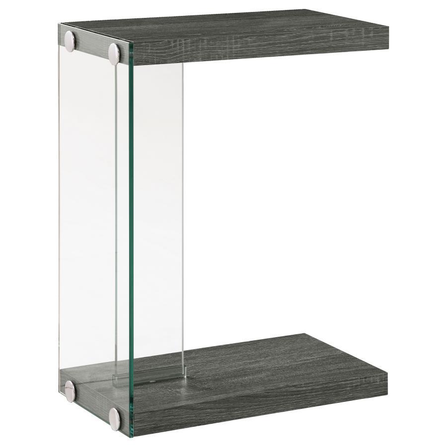 Colby - Engineered Wood C-Shaped Side Table - Weathered Gray CoasterEveryday