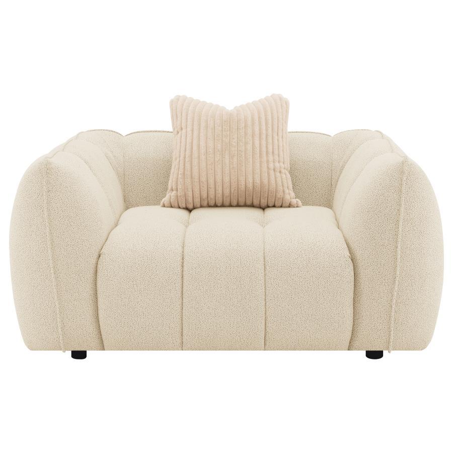 Winchester - Boucle Upholstered Chair And a Half - Sand Pebble Coaster Fine Furniture
