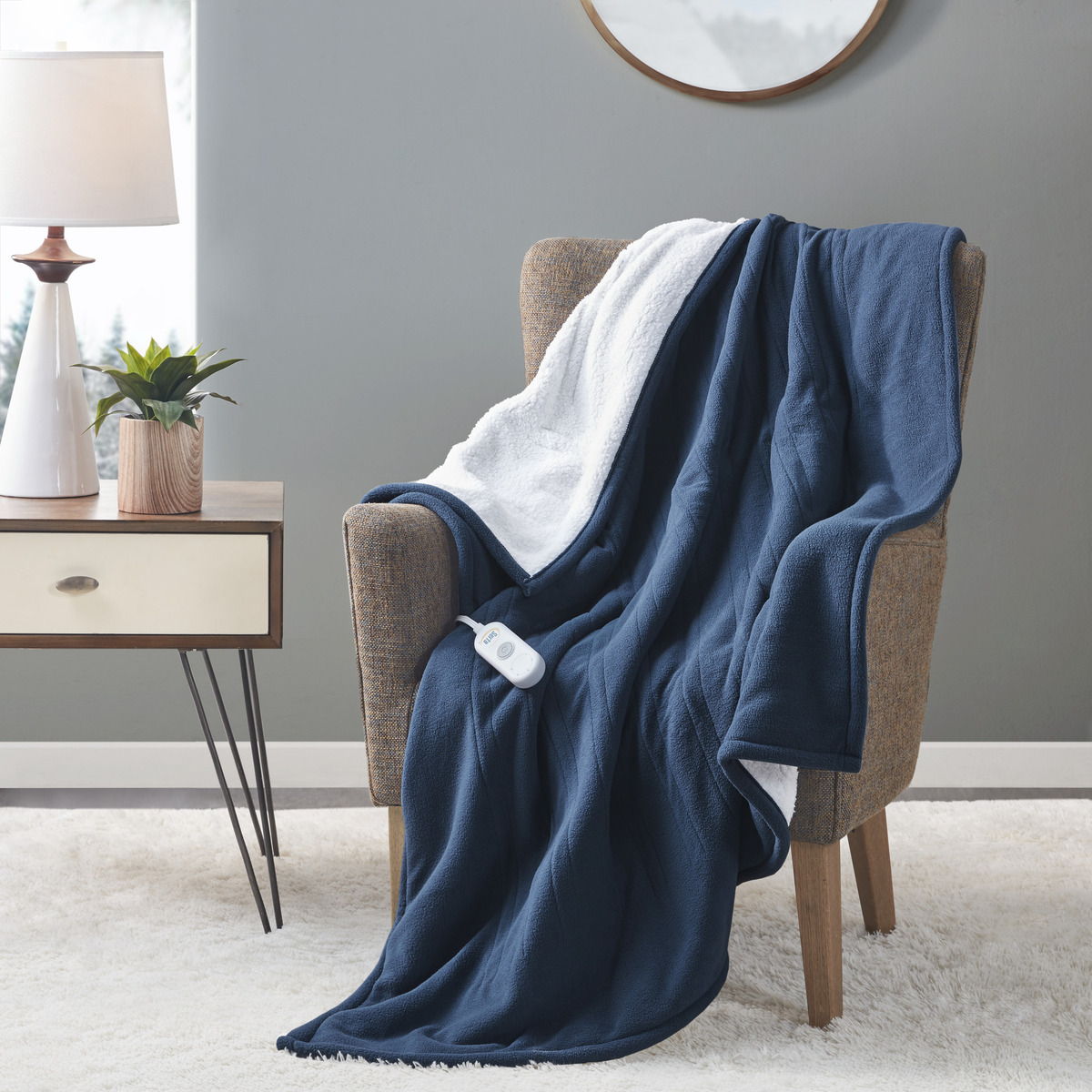 Heated Throw - Blue Serta