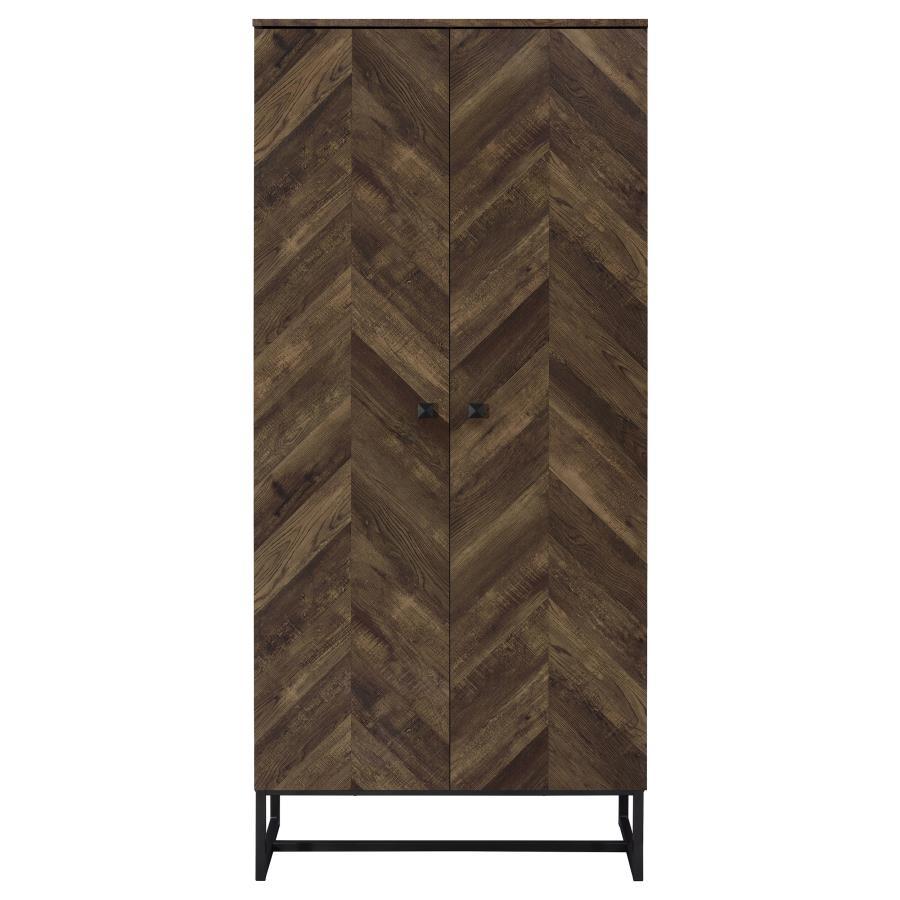 Carolyn - 2 Door Engineered Wood Accent Cabinet - Rustic Oak CoasterEveryday