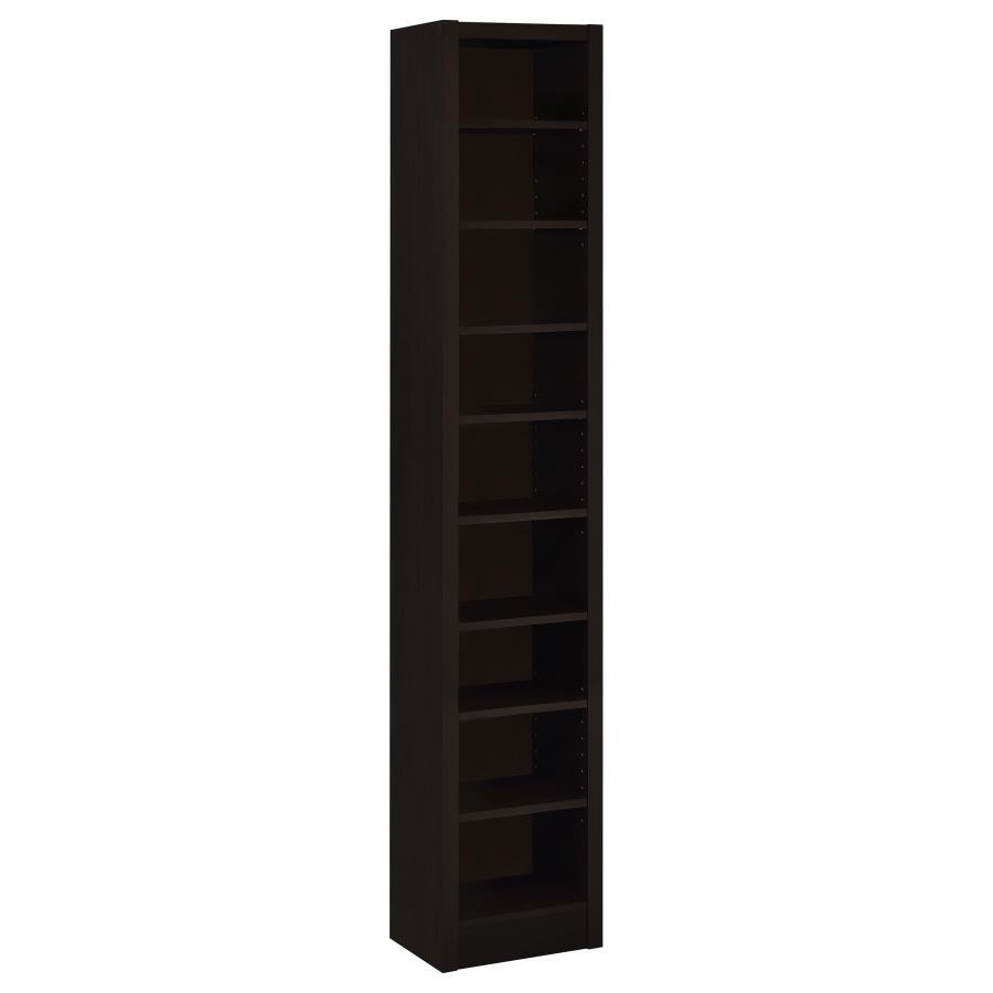 Eliam - 8-Shelf Bookcase - Cappuccino CoasterEveryday