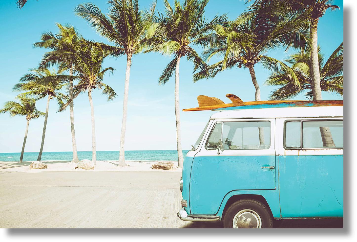 Surfside Palm Ride - 40" x 60" Framed Wall Art Classy Art