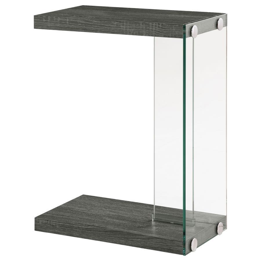 Colby - Engineered Wood C-Shaped Side Table - Weathered Gray CoasterEveryday
