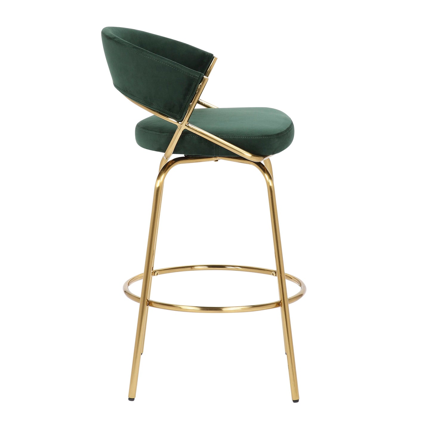 Jie - Glam Fixed Height Counter Stool (Set of 2) Lumi Source