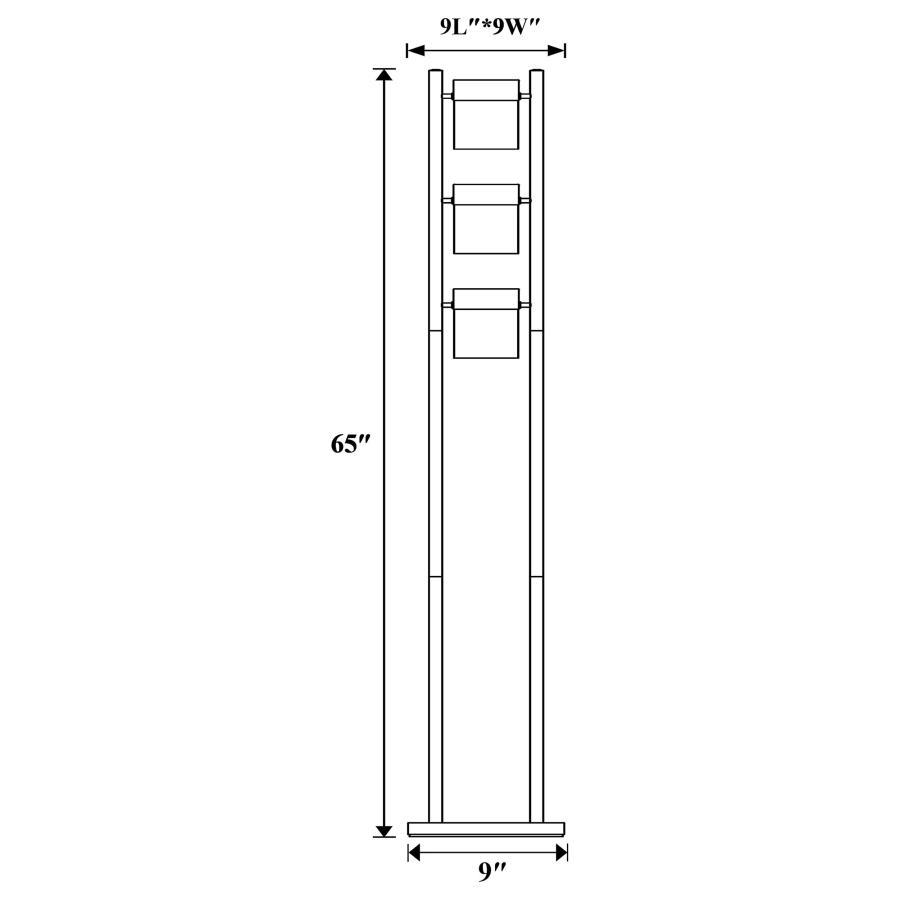 Munson - 3 Swivel Lights Metal Floor Lamp - Silver CoasterEssence