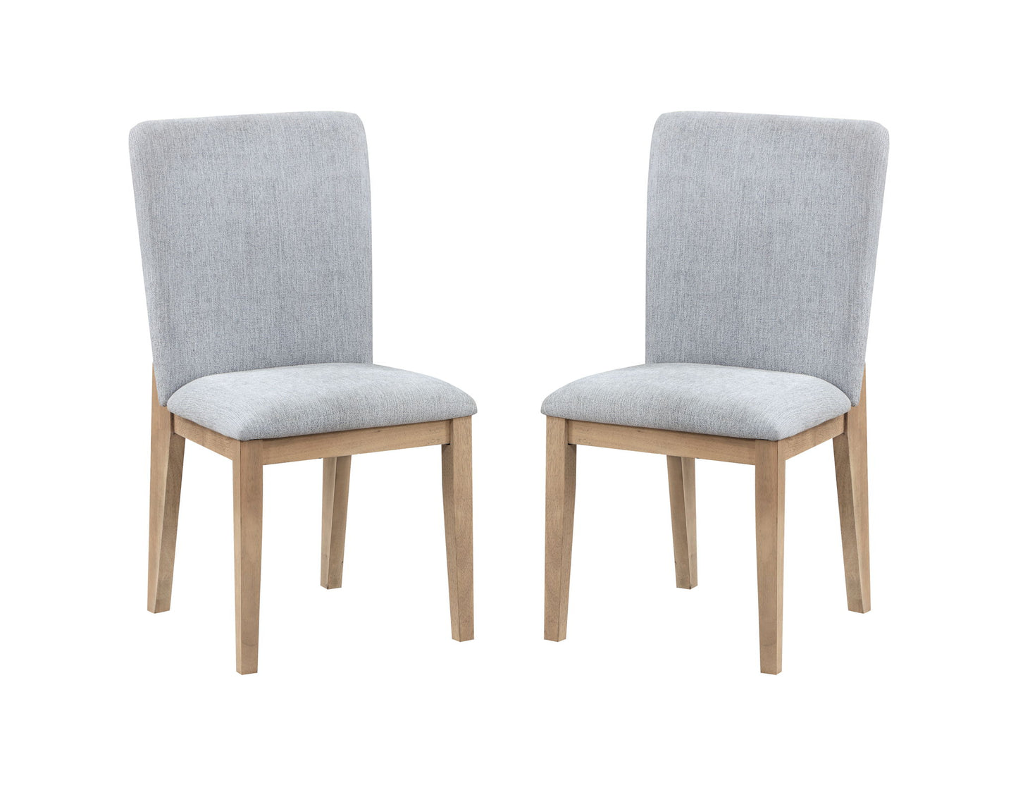 Caspian - Linen And Oak Finish Dining Chair (Set of 2) - Gray Lilola Home