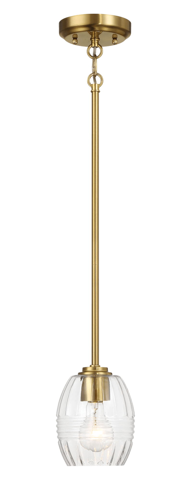 Vista - Single Pendant Chain Hanging Light - Clear / Gold Ashcroft Furniture