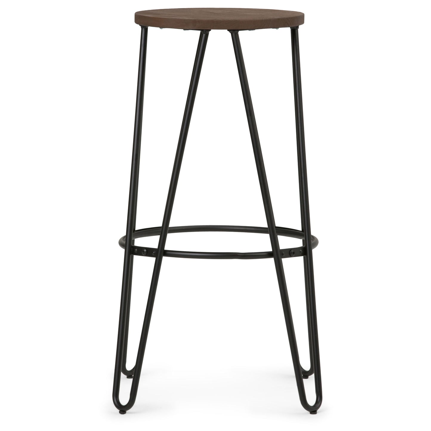 Simeon - Multifunctional Metal Stool With Wood Seat Simpli-Home