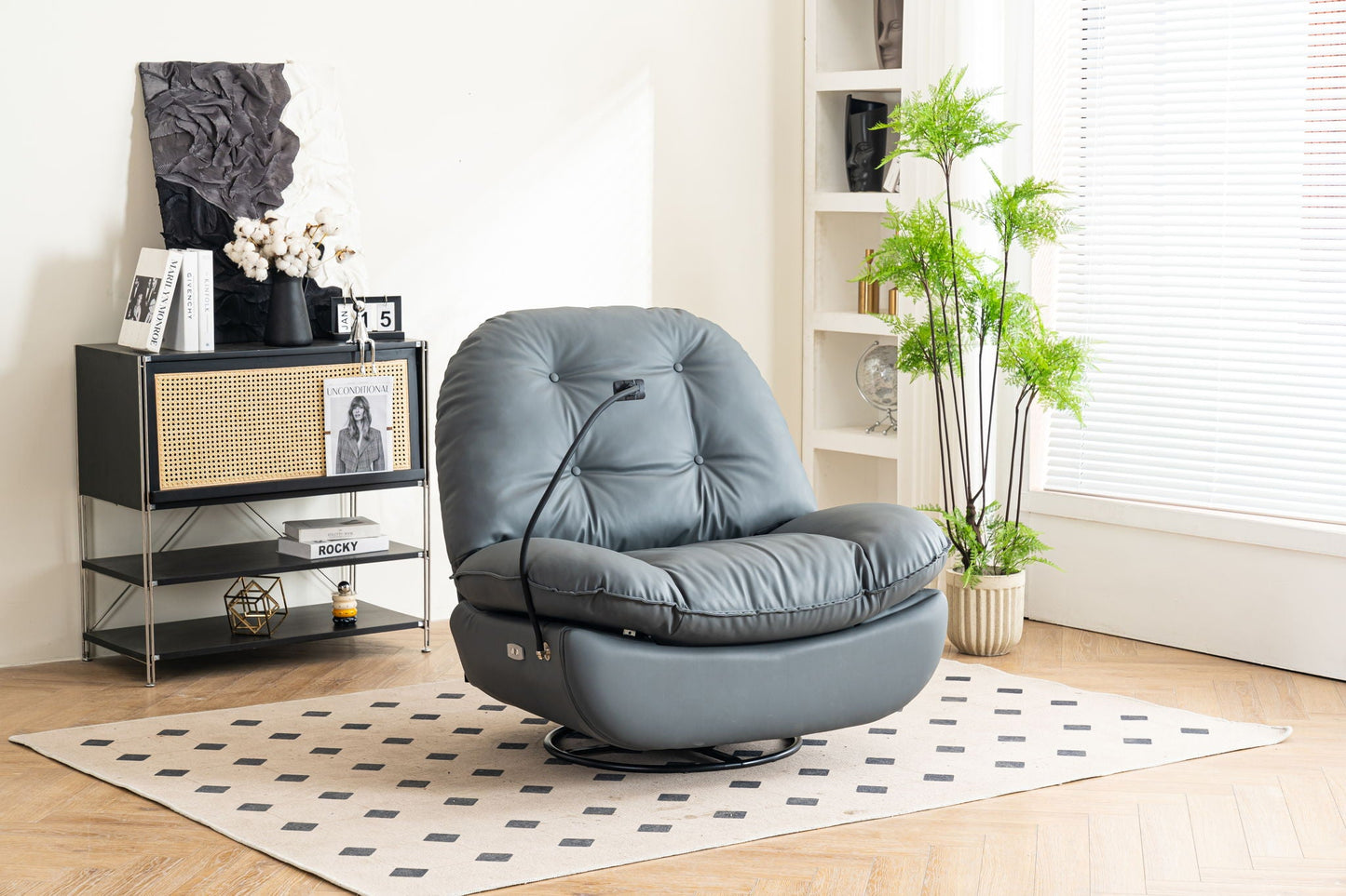 Power Recliner Swivel Glider USB Charger With Bluetooth Music Player, Sleep, Working, Game And Leisure Home Essentials