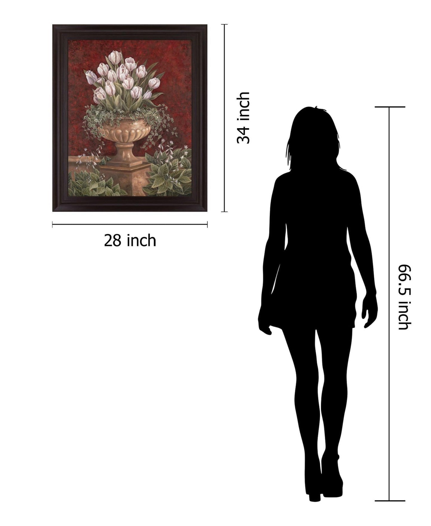 Tulip Abundance - 28" x 34" Framed Wall Art Classy Art