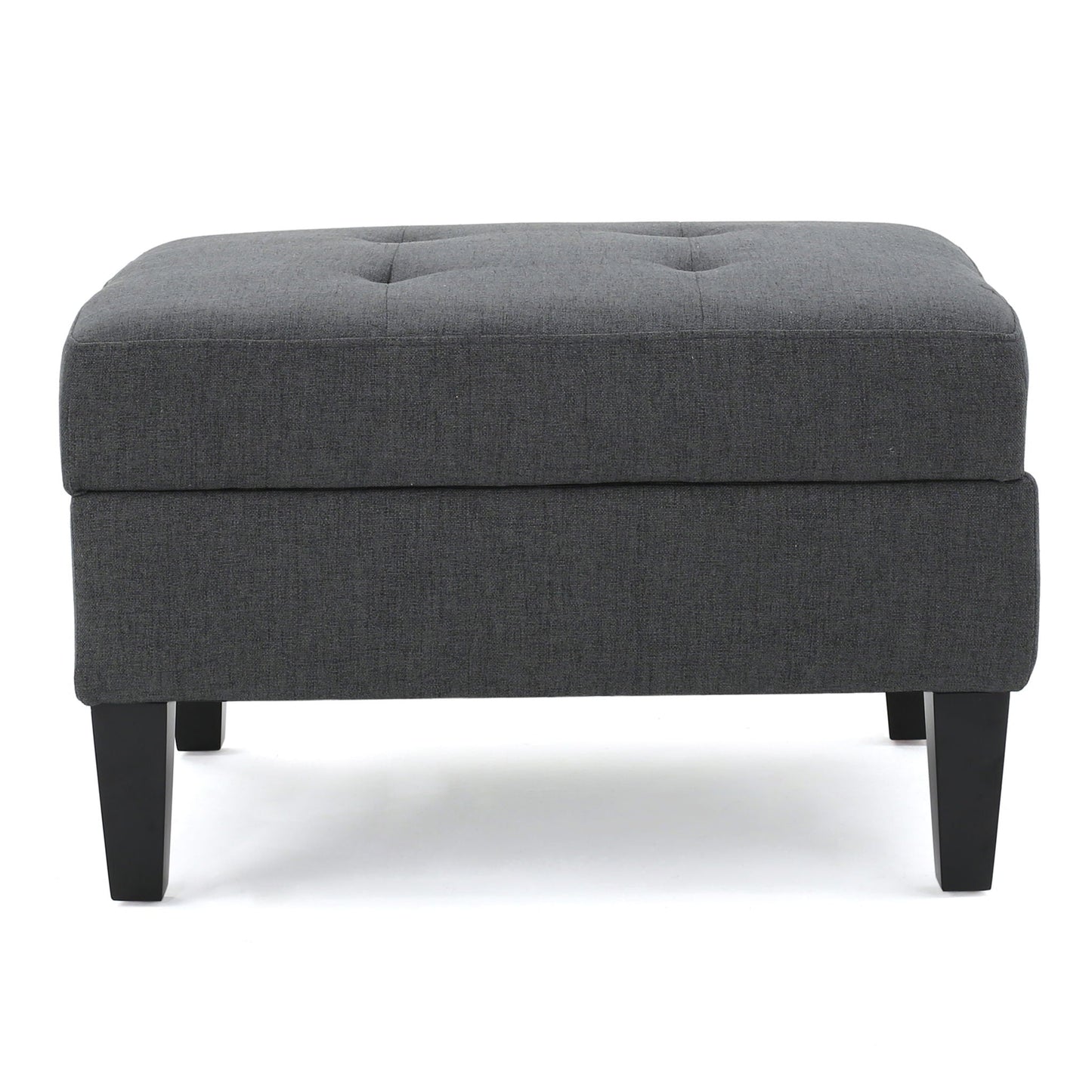 Ottoman With Birch Wood Legs And Cushioned Top For Comfort Noble House