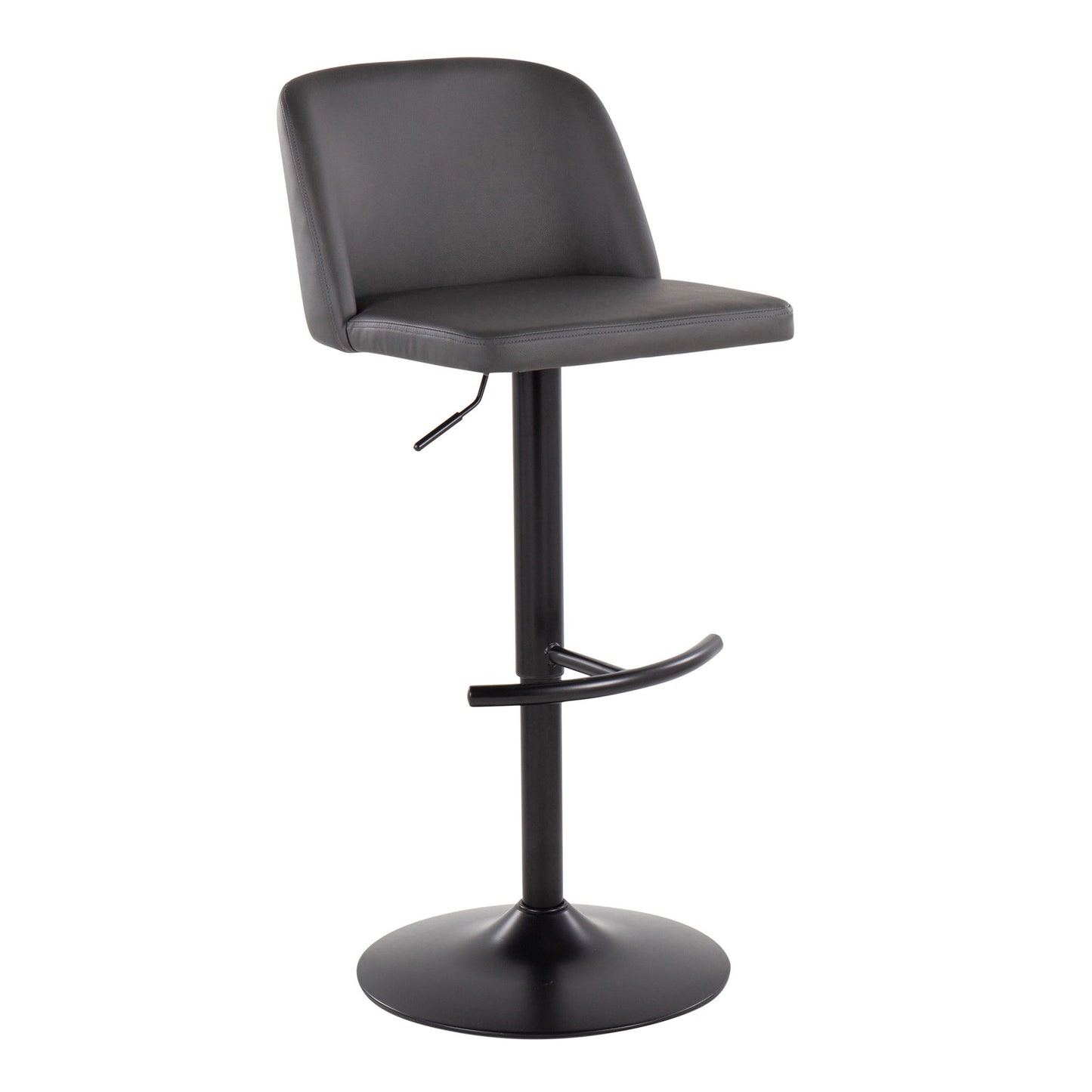Toriano - Contemporary Adjustable Bar Stool With Rounded T Footrest (Set of 2) Lumi Source