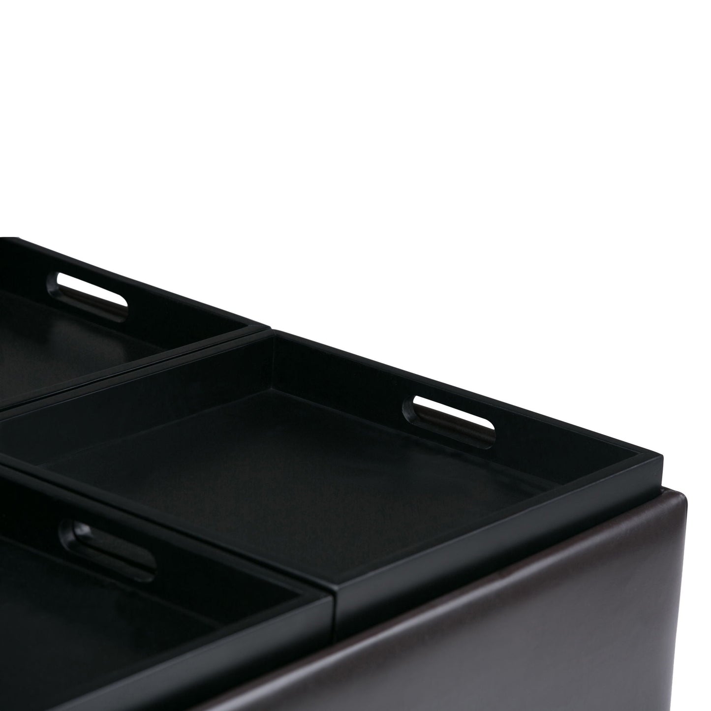 Avalon - Square Coffee Table Storage Ottoman - Tanners Brown Simpli-Home