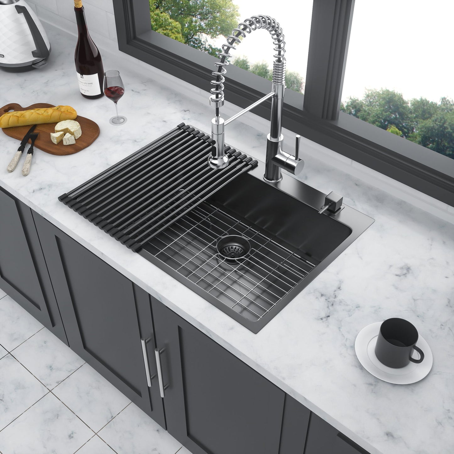 Topmount Kitchen Sink 16 Gauge, Single Bowl Daily Nest