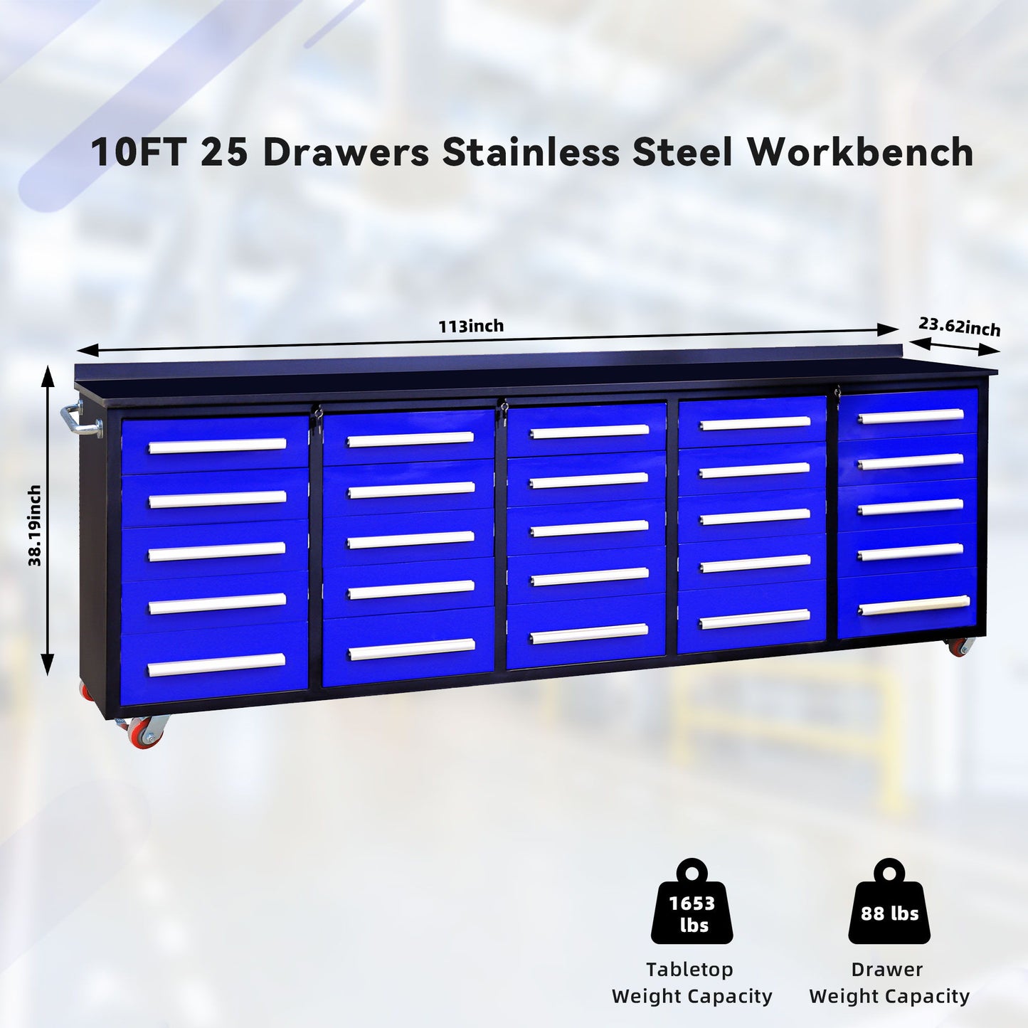 Workbench With Storage Drawers (25 Drawers) Daily Nest