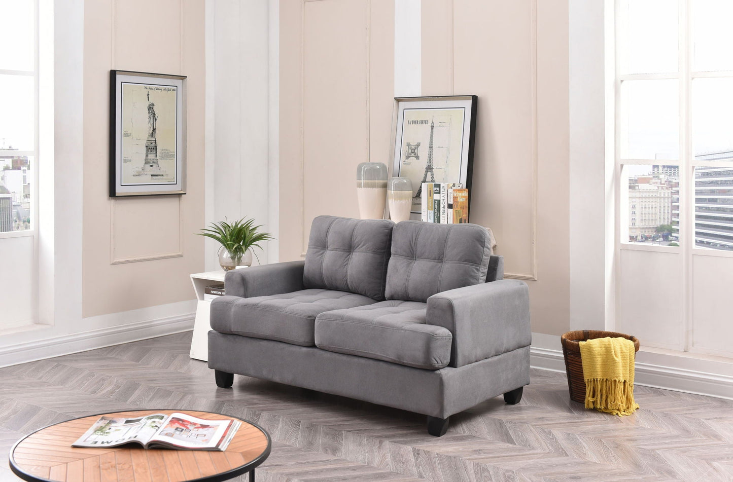 Stylish Transitional Loveseat For Two Glory Furniture