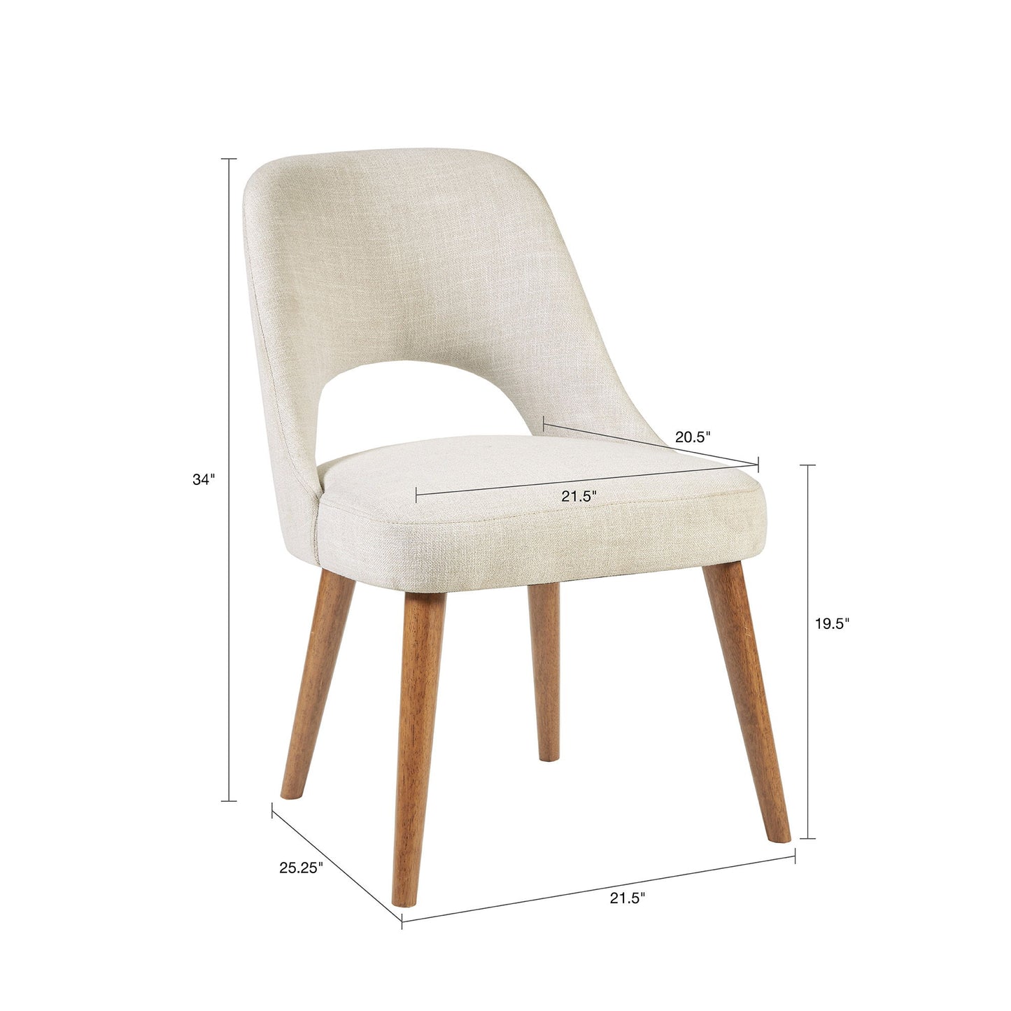 Nola - Dining Side Chair (Set of 2) - Cream JLA