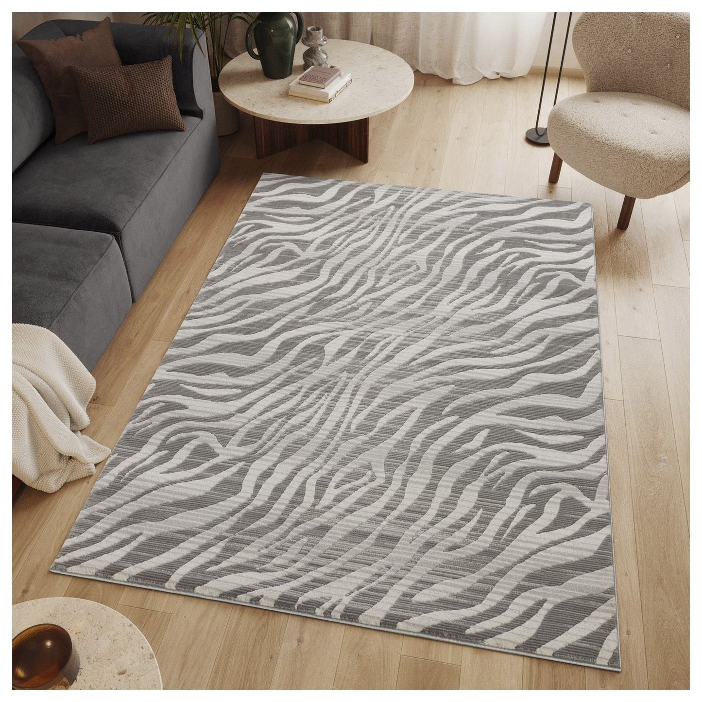 Geometrix - Contemporary Rug With Geometric 3D Effect Icona Home Decor
