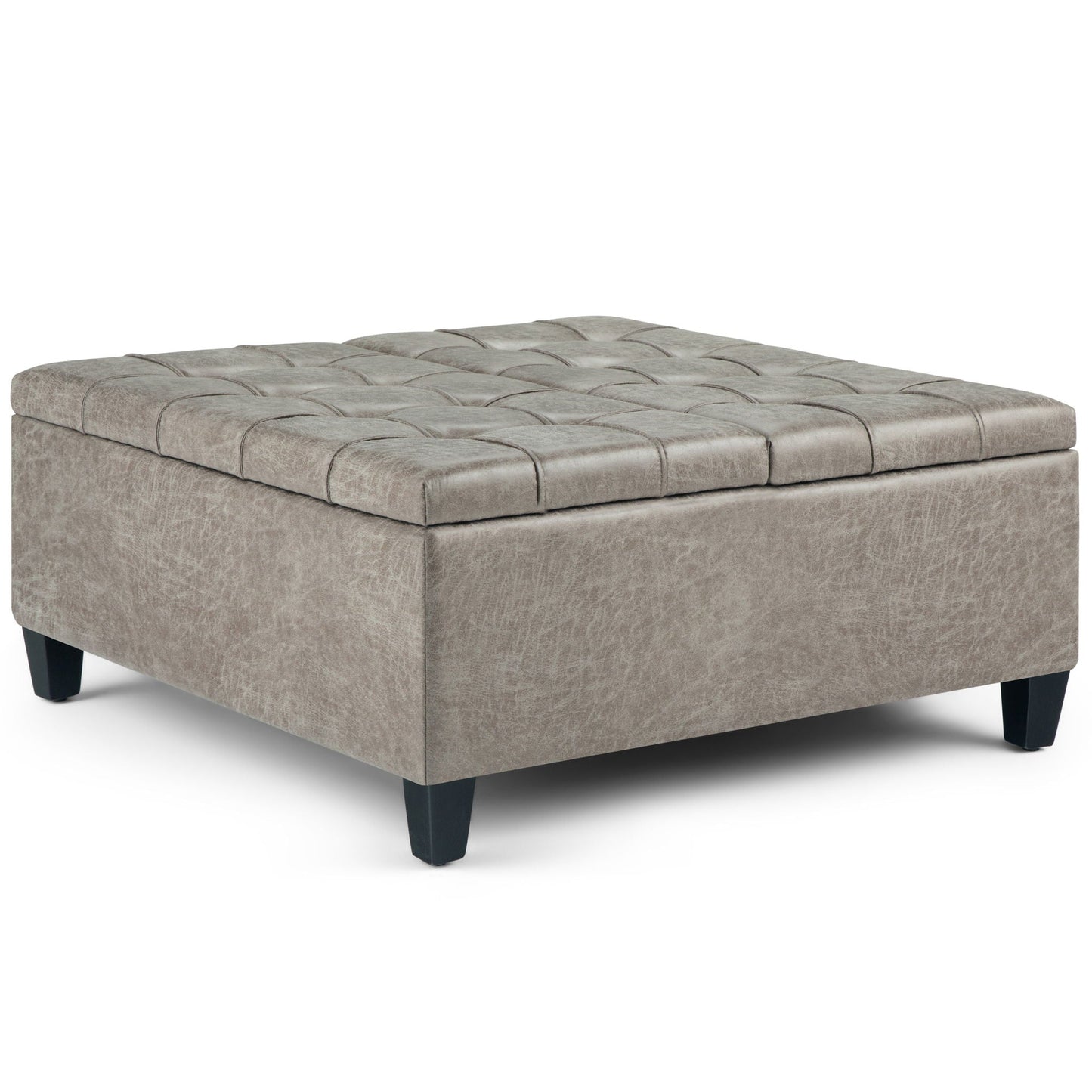 Harrison - Upholstered Coffee Table Storage Ottoman Simpli-Home