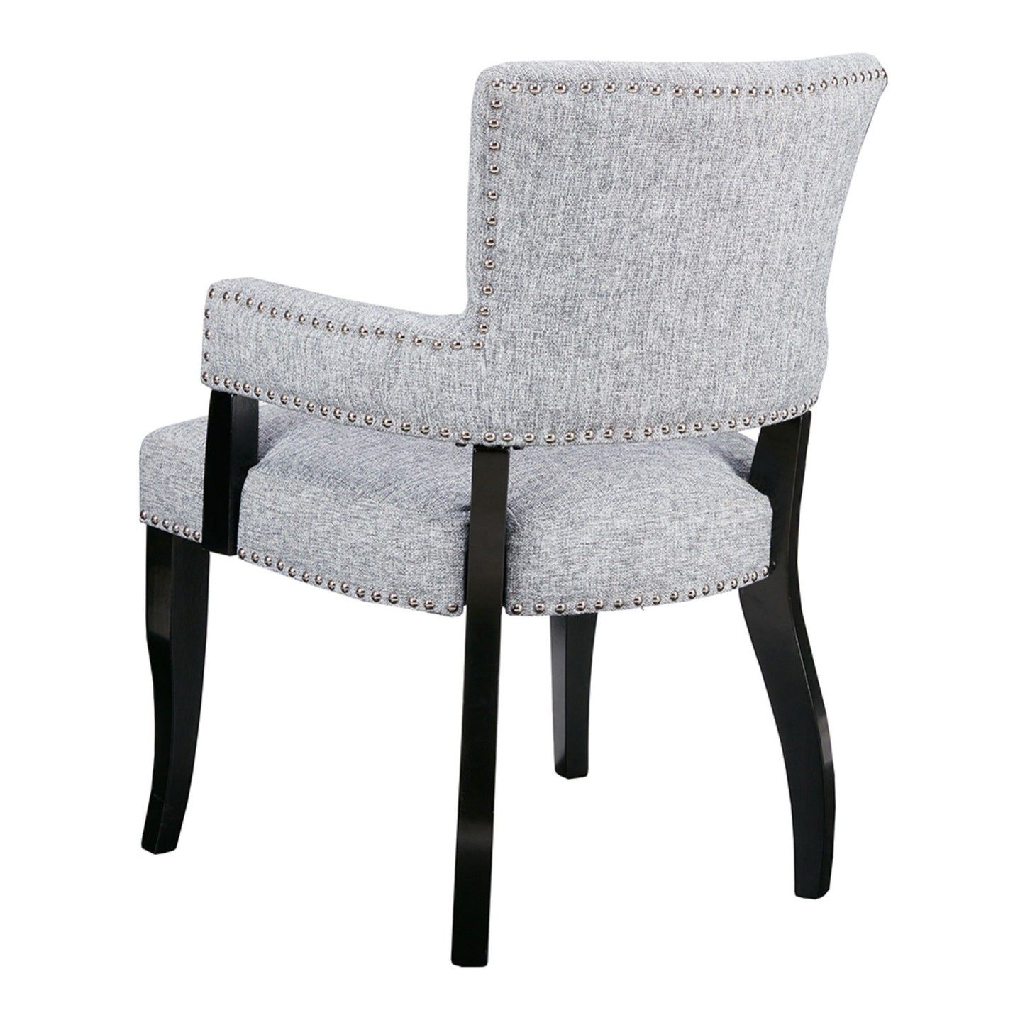 Elegant Arm Dining Chair With Brass Nail Head Detailing JLA