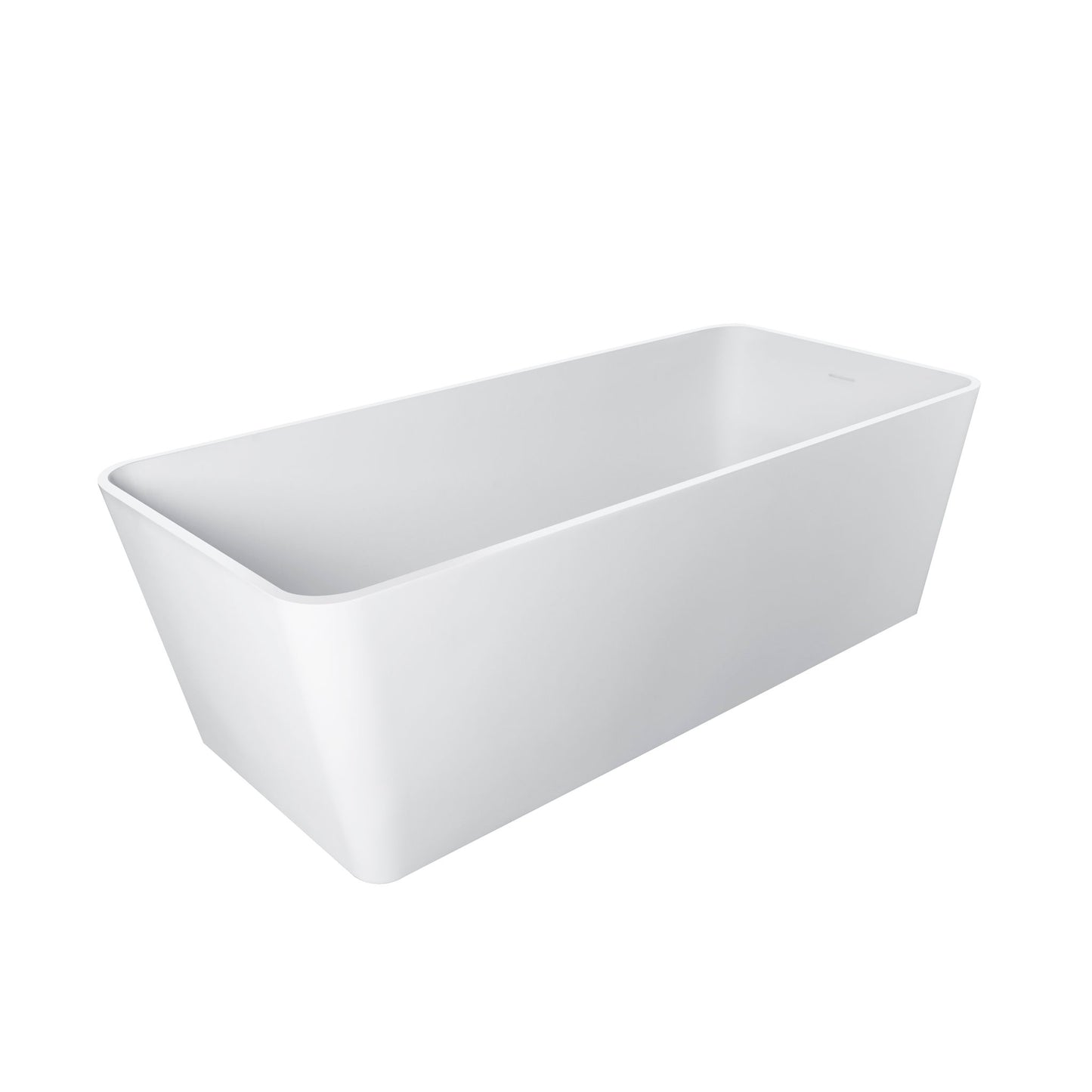 Freestandingn And Solid Surface, Soaking Bathtub For Bathroom - Matte White Daily Nest
