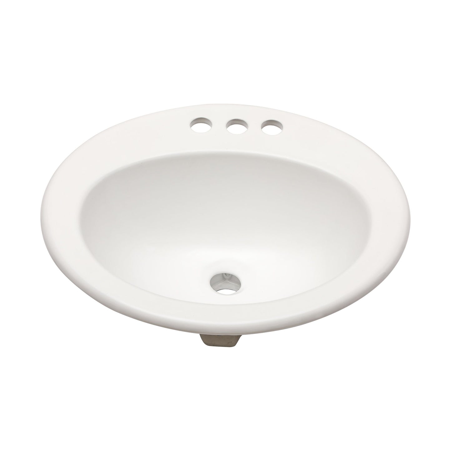 20 X 18" Modern Ceramic Oval Undermount Bathroom Sink With 3 Faucet Holes - White Daily Nest