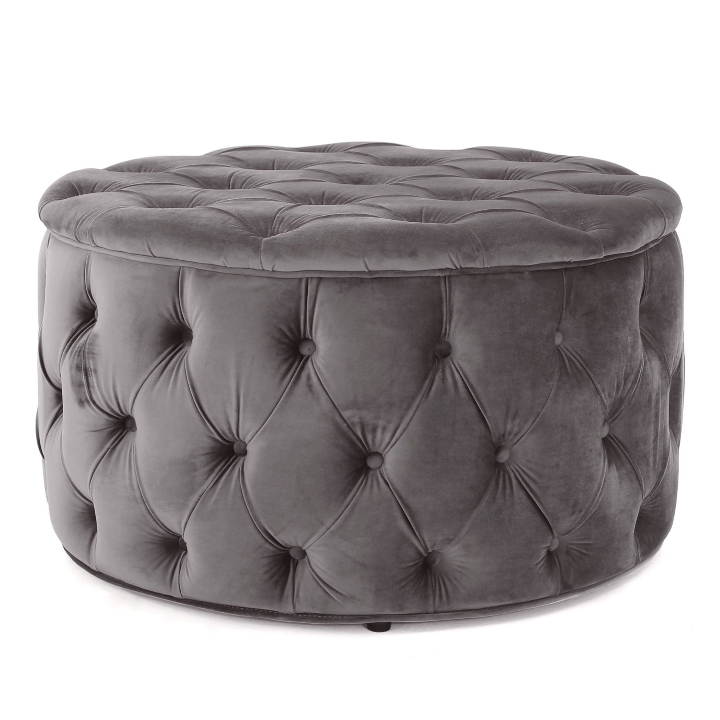Modern Glam Ottoman Velvet Noble House