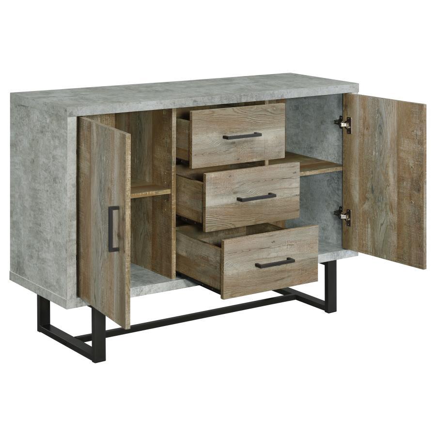 Abelardo - 3-Drawer Engineered Wood Cabinet - Weathered Oak CoasterEssence