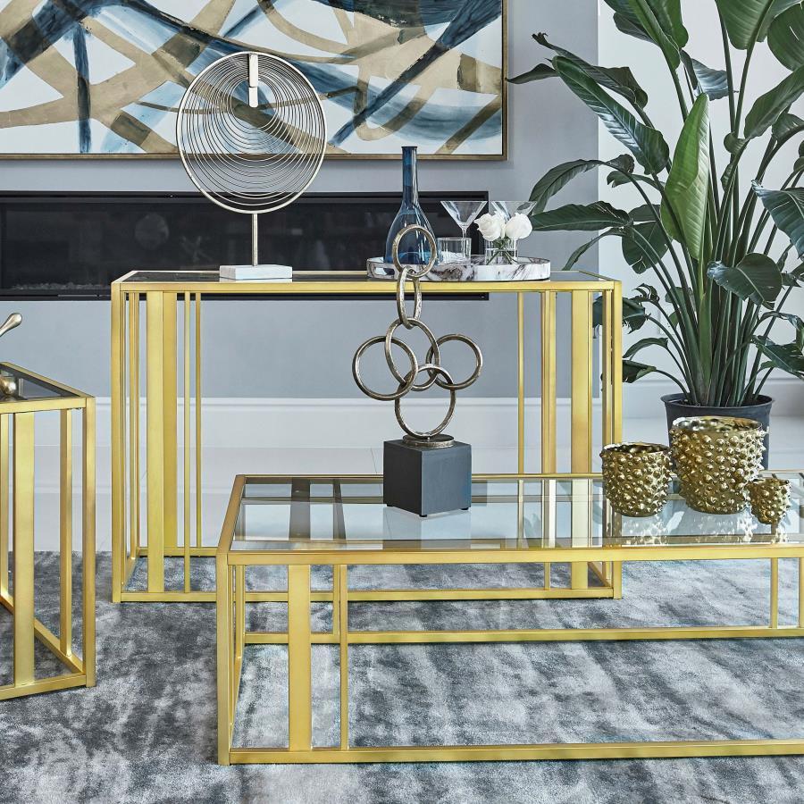 Adri - Glass Top Entryway Sofa Console Table Coaster Fine Furniture