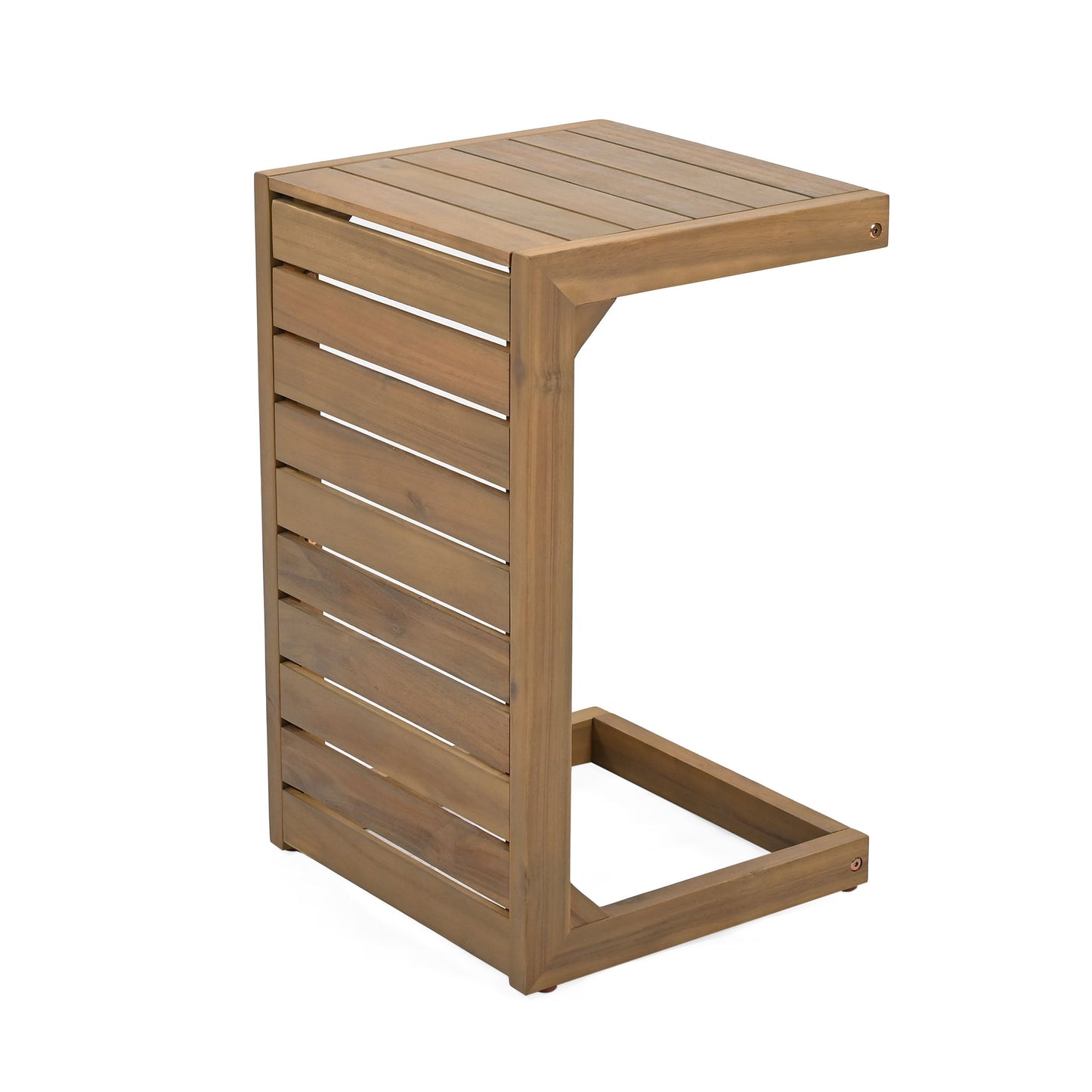Aluminum Outdoor C - Shaped Side Table For Patio Noble House