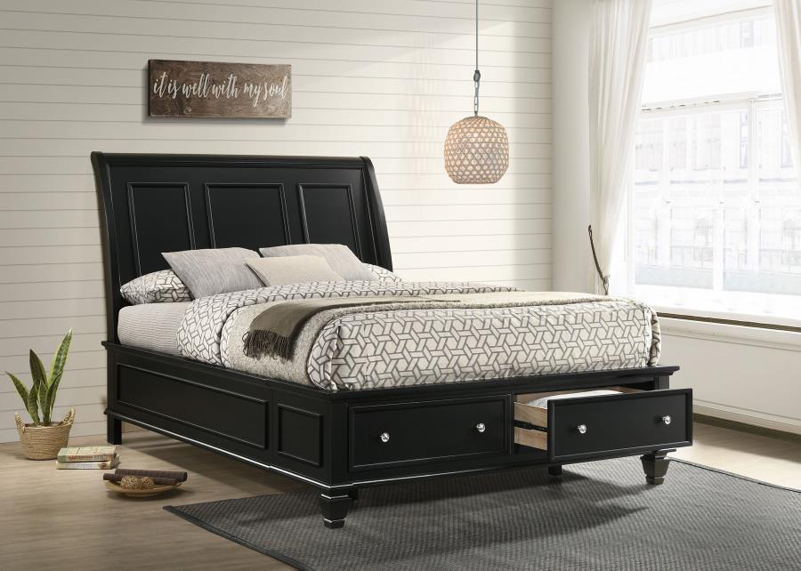 Sandy Beach - Storage Sleigh Bed CoasterEssence