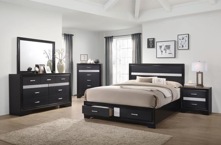 Miranda - Storage Wood Panel Bed CoasterEveryday