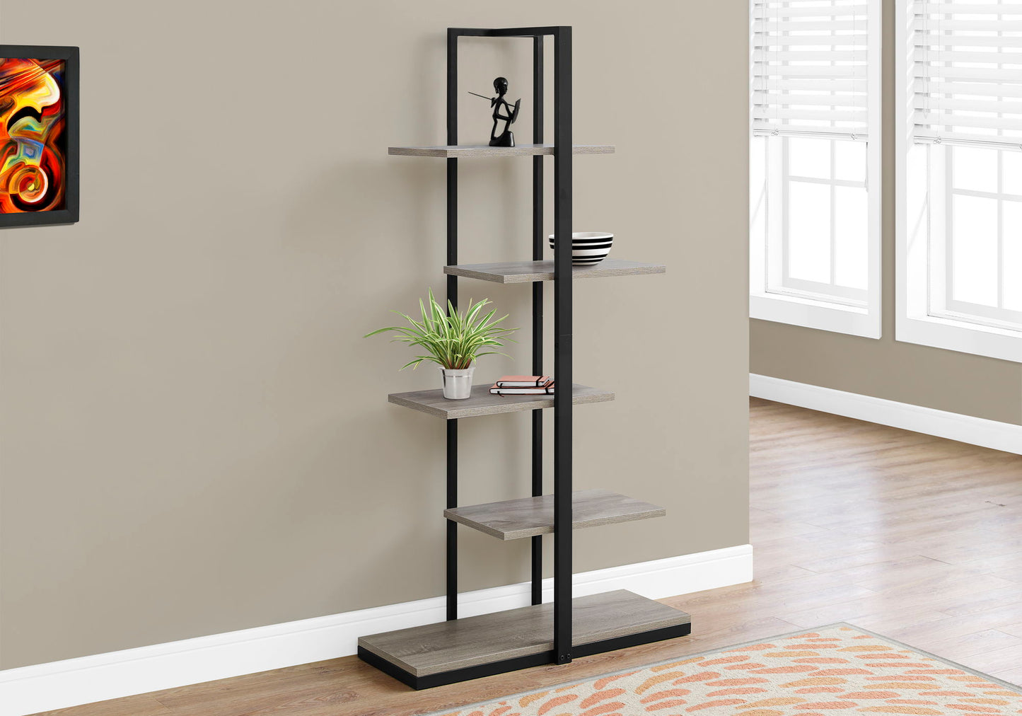 Bookshelf, Bookcase, Etagere, 5 Tie For Office, Contemporary & Modern 8th Street