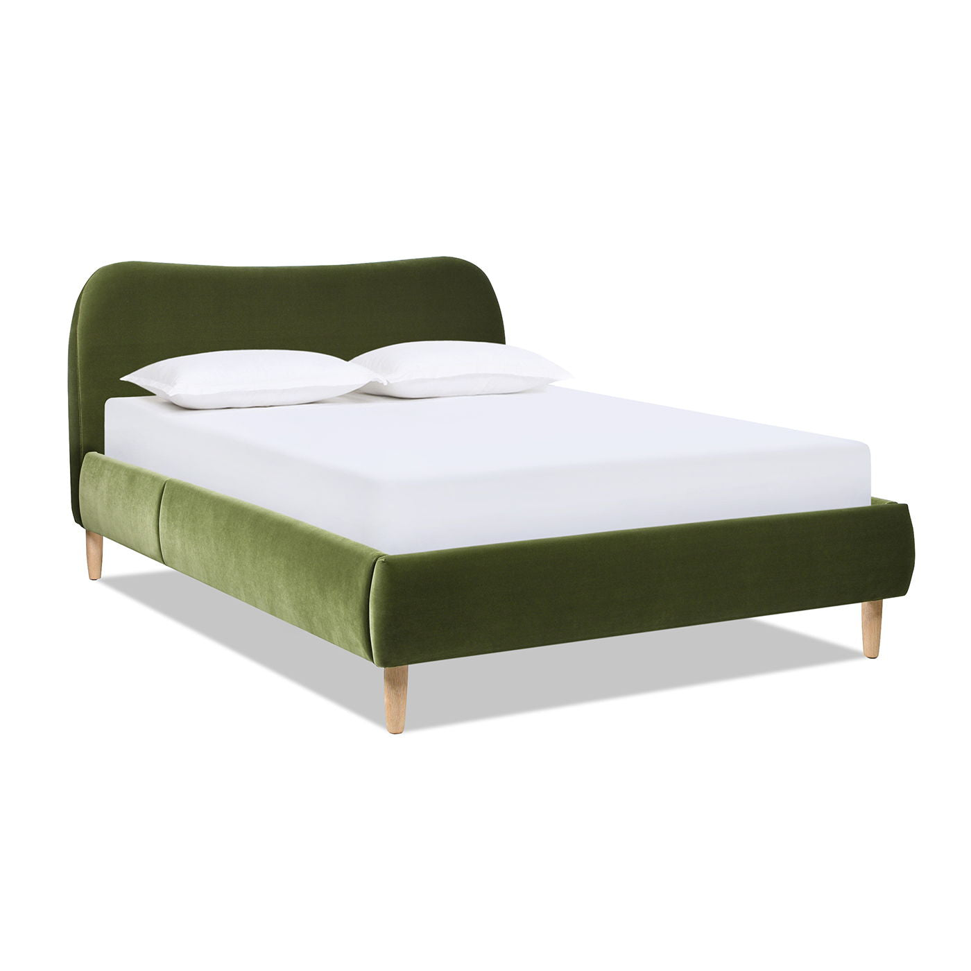 Roman - Curved Headboard Upholstered Platform Bed Jennifer Taylor Home