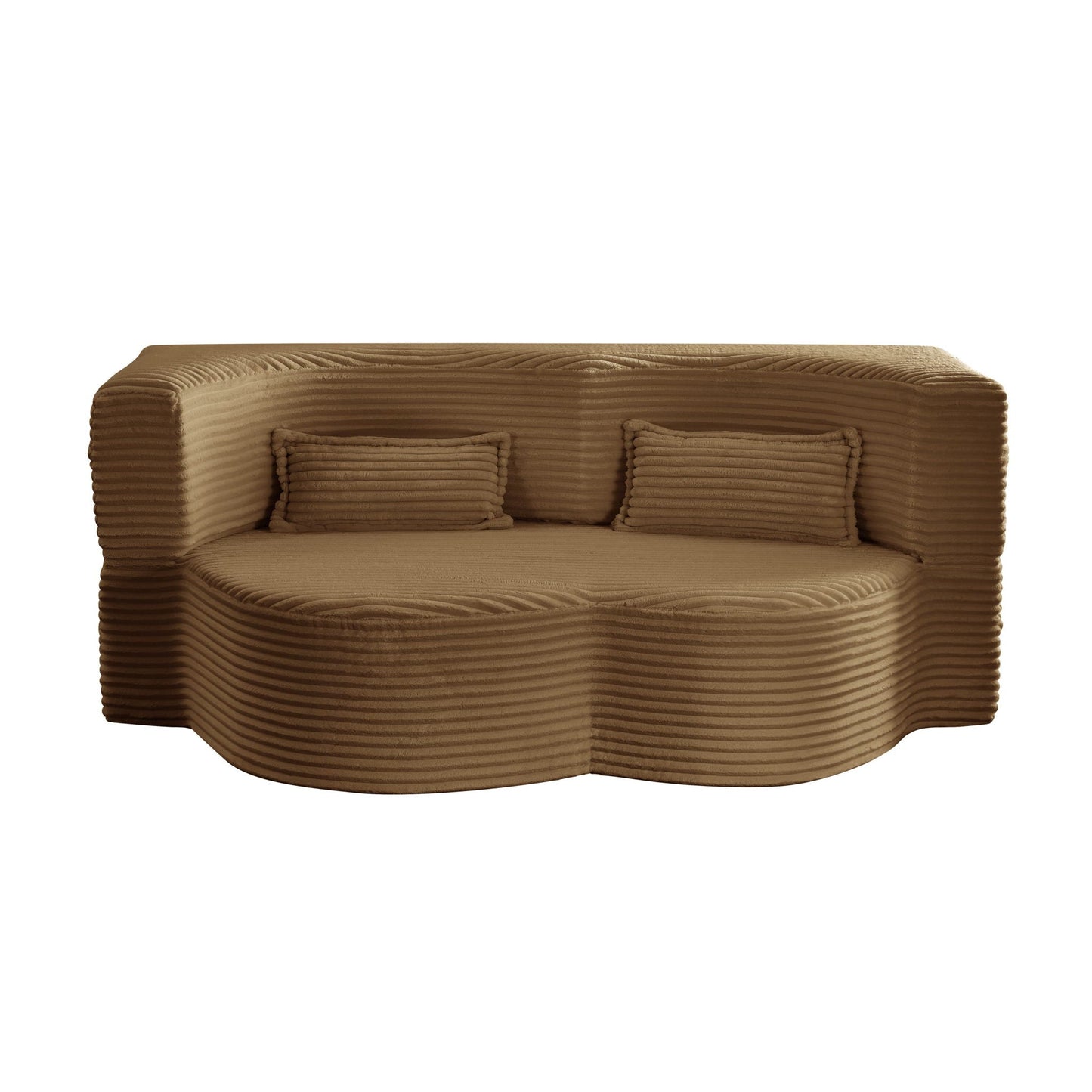 Floor Convertible Sleeper Sofa Bed With 2 Pillows Home Essentials