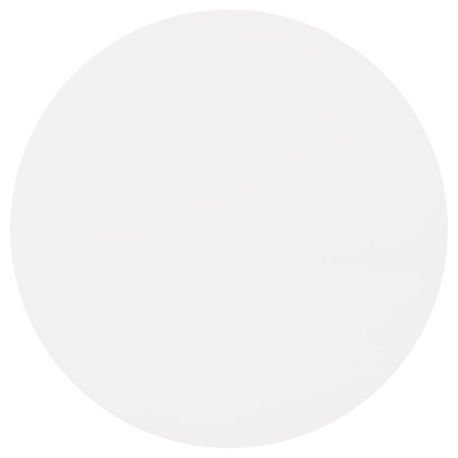 Breckenridge - Round Dining Table - Matte White CoasterEveryday