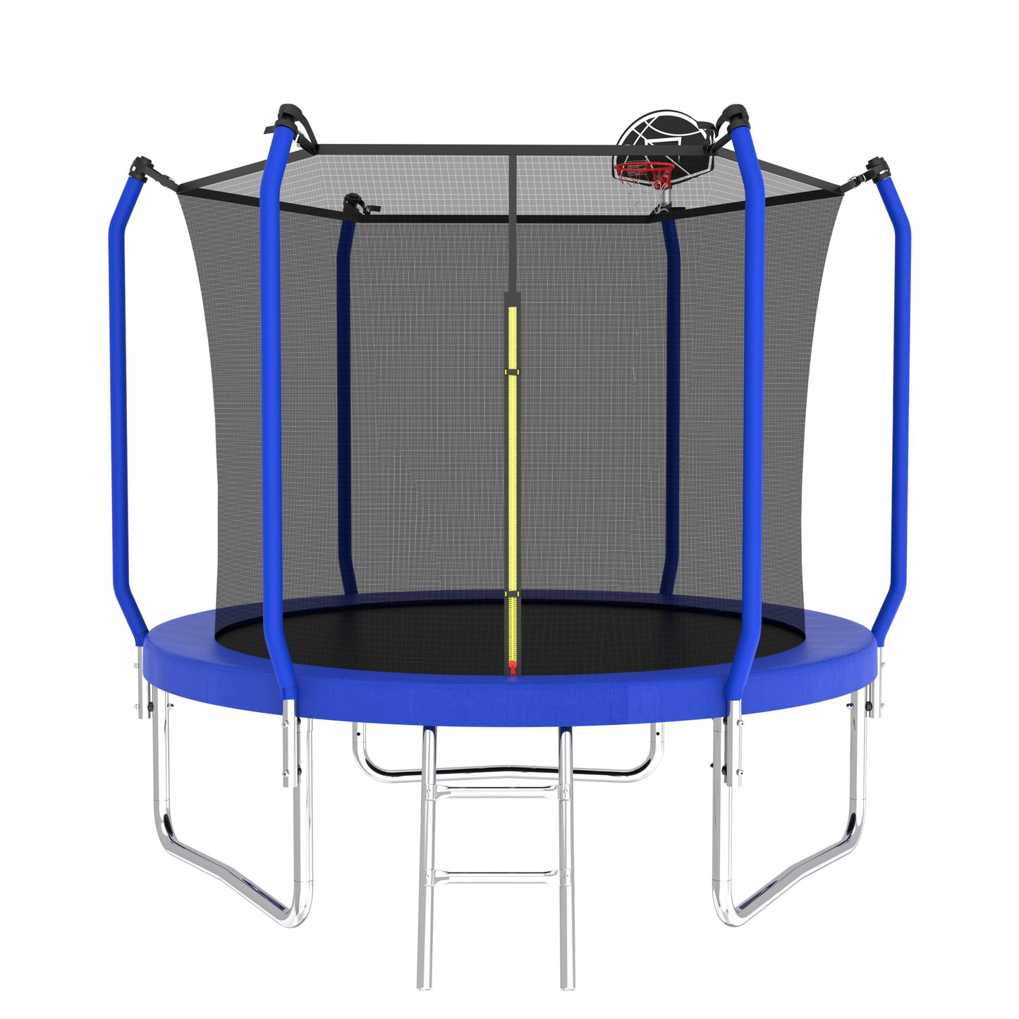 Trampoline With Basketball Hoop, Astm Approved Reinforced Type Outdoor Trampoline With Enclosure Net Daily Nest