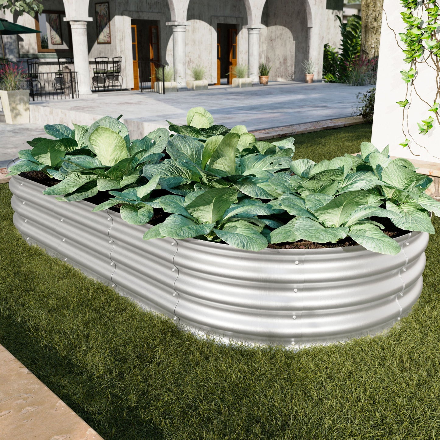 Heavy Duty Galvanized Raised Garden Bed Kit For Vegetables, Flowers & Herbs Daily Nest