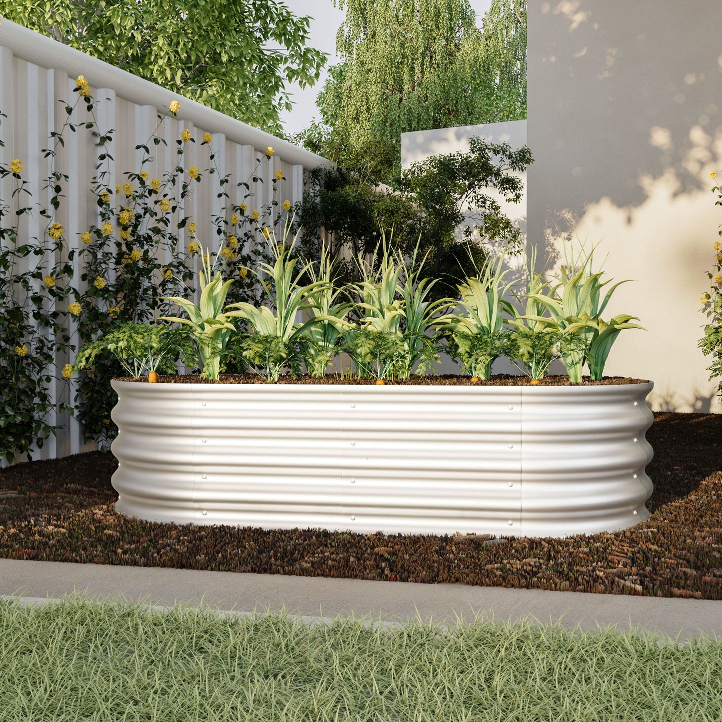 Heavy Duty Galvanized Raised Garden Bed Kit For Vegetables, Flowers & Herbs Daily Nest