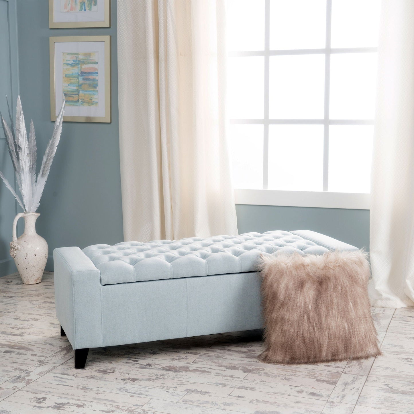 Guernsey - Ottoman Storage With Tufted Top Noble House