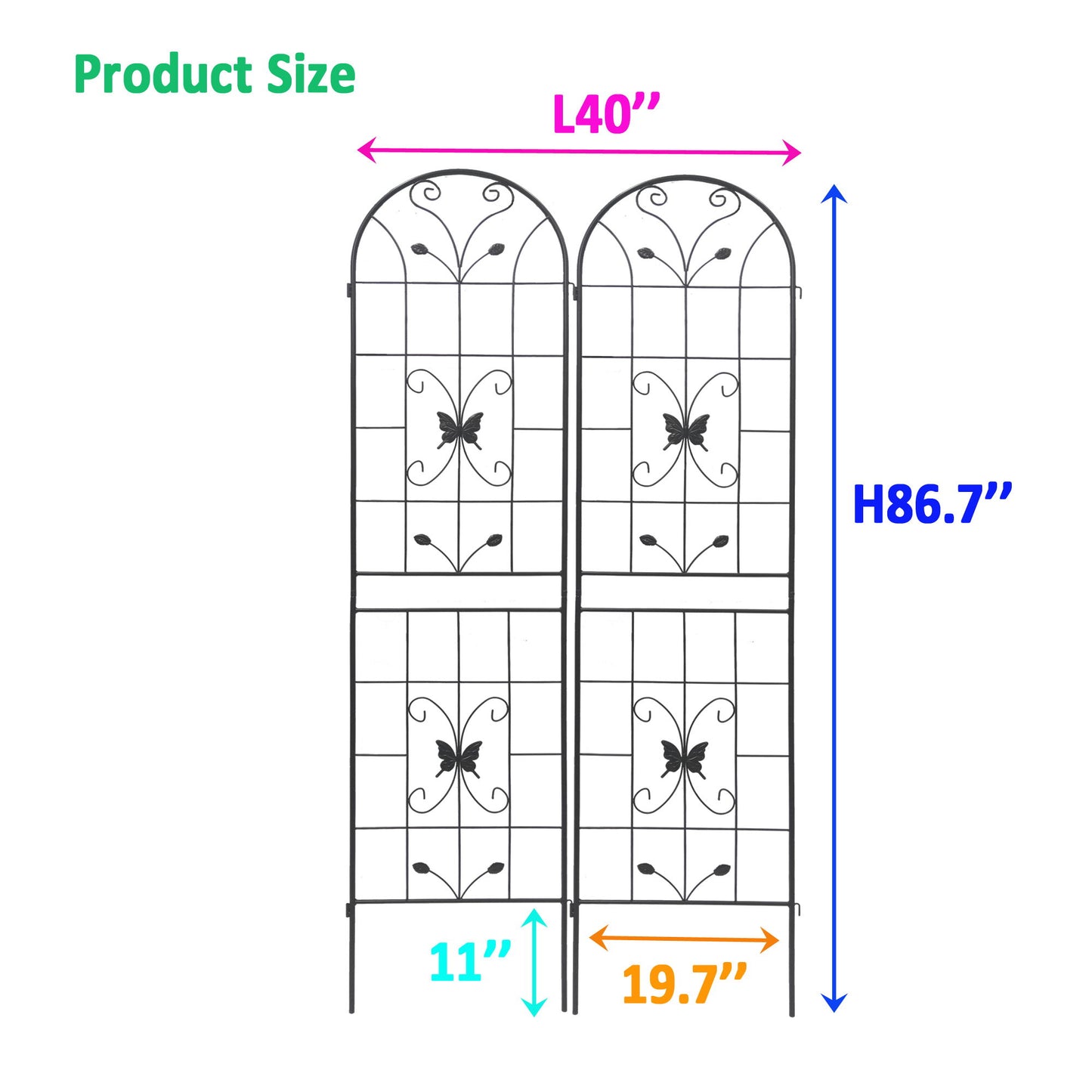 Garden Metal Trellis Rustproof Trellis For Climbing Plants Outdoor Flower Support Daily Nest
