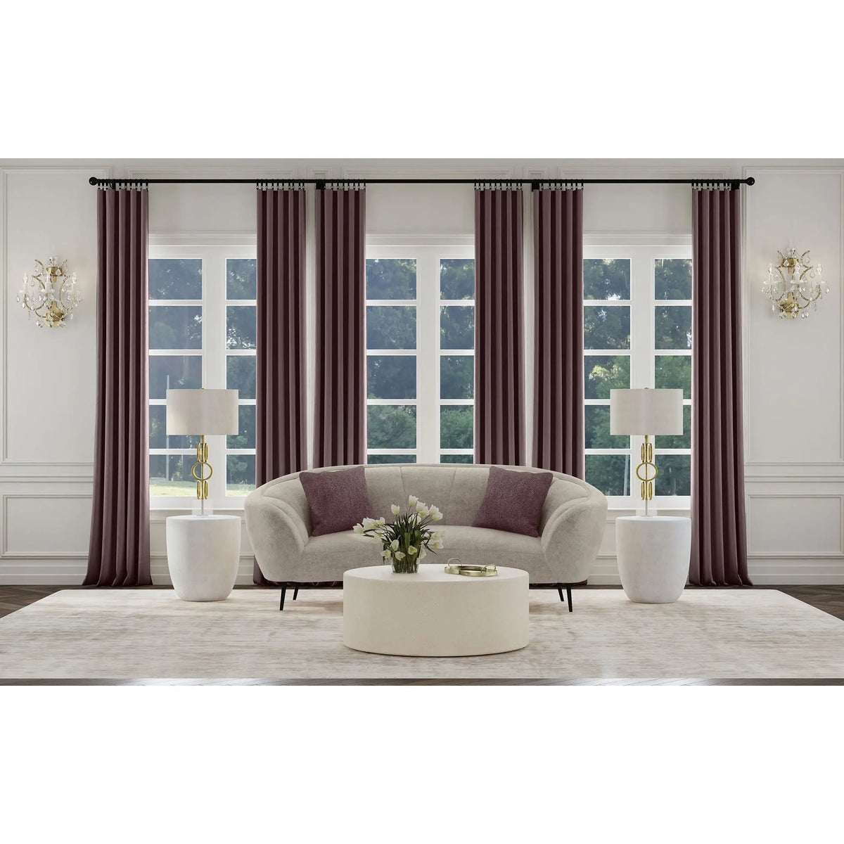 Saanich - Upholstered Curved With Plump Accent Pillows - Beige Furniture Max