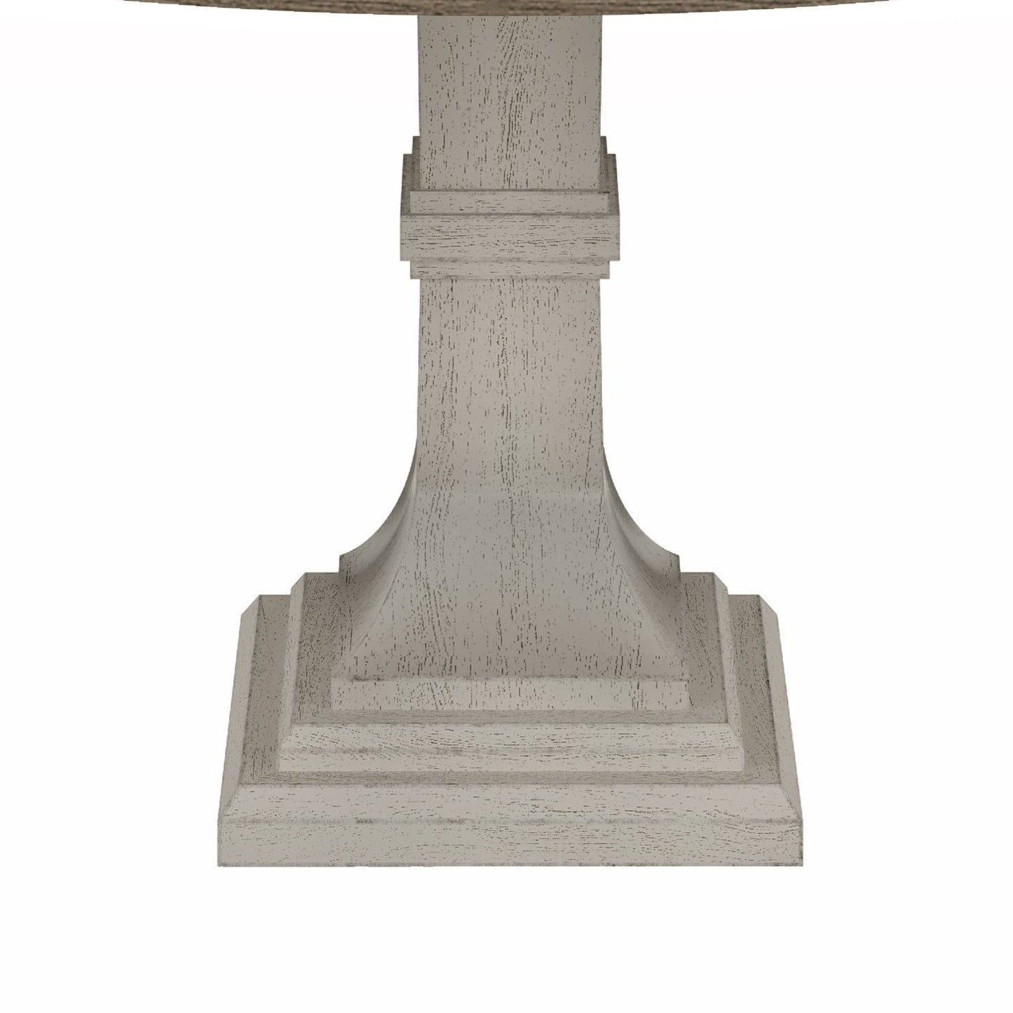 Tannen - Round Dining Table - White And Gray Lilola Home