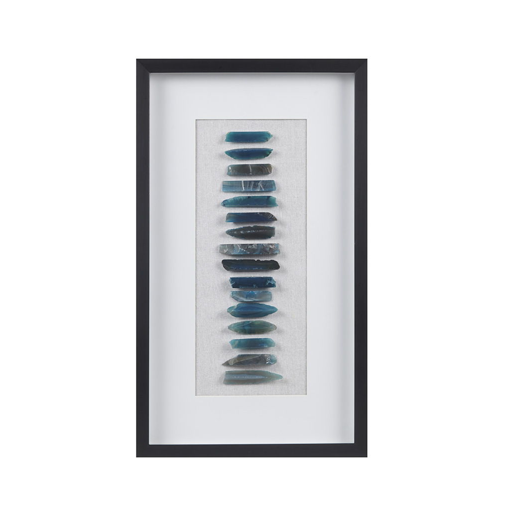 Cerulean Stones - Real Natural Agate Framed - Blue INK+IVY