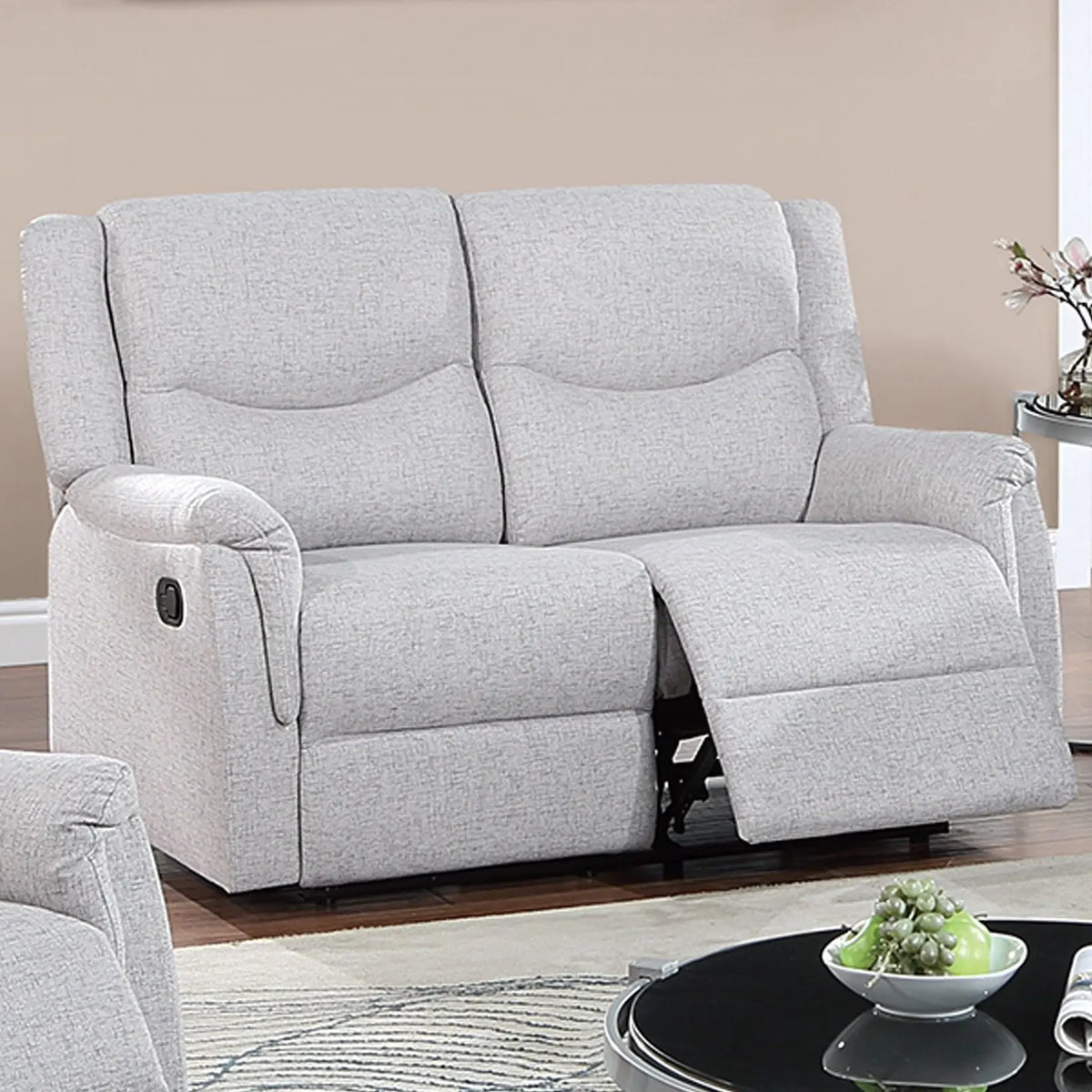 Modern Style Recliner Loveseat With Plush Armrest And Headrest Home Essentials