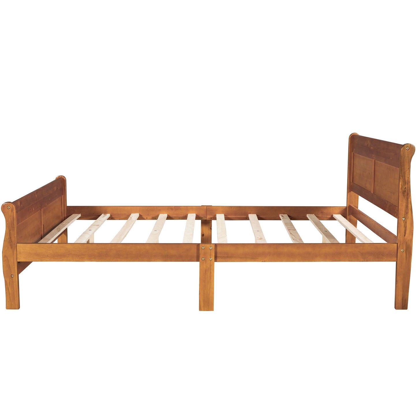 Platform Bed Frame Mattress Foundation Sleigh Bed With Headboard / Footboard / Wood Slat Suppor DreamHaus