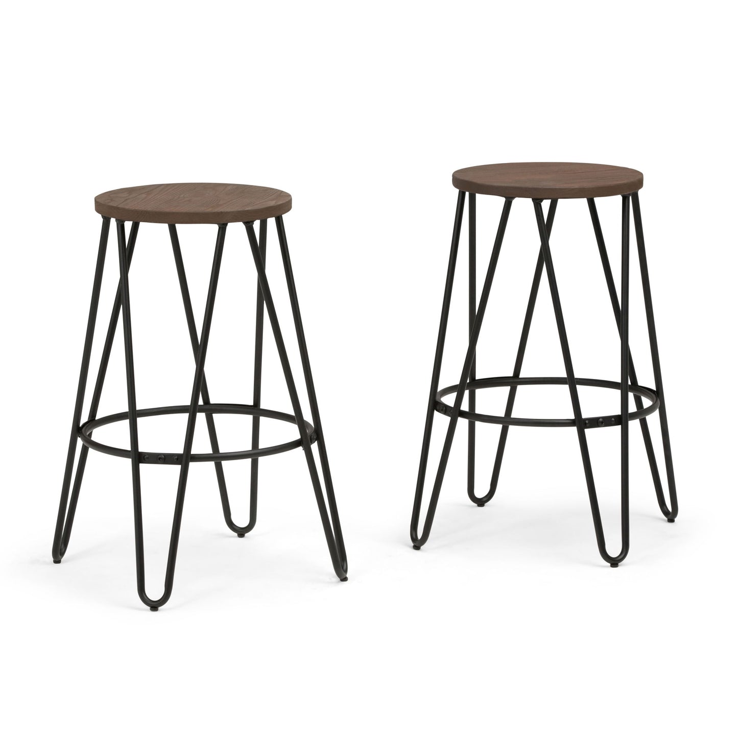 Simeon - Multifunctional Metal Stool With Wood Seat Simpli-Home