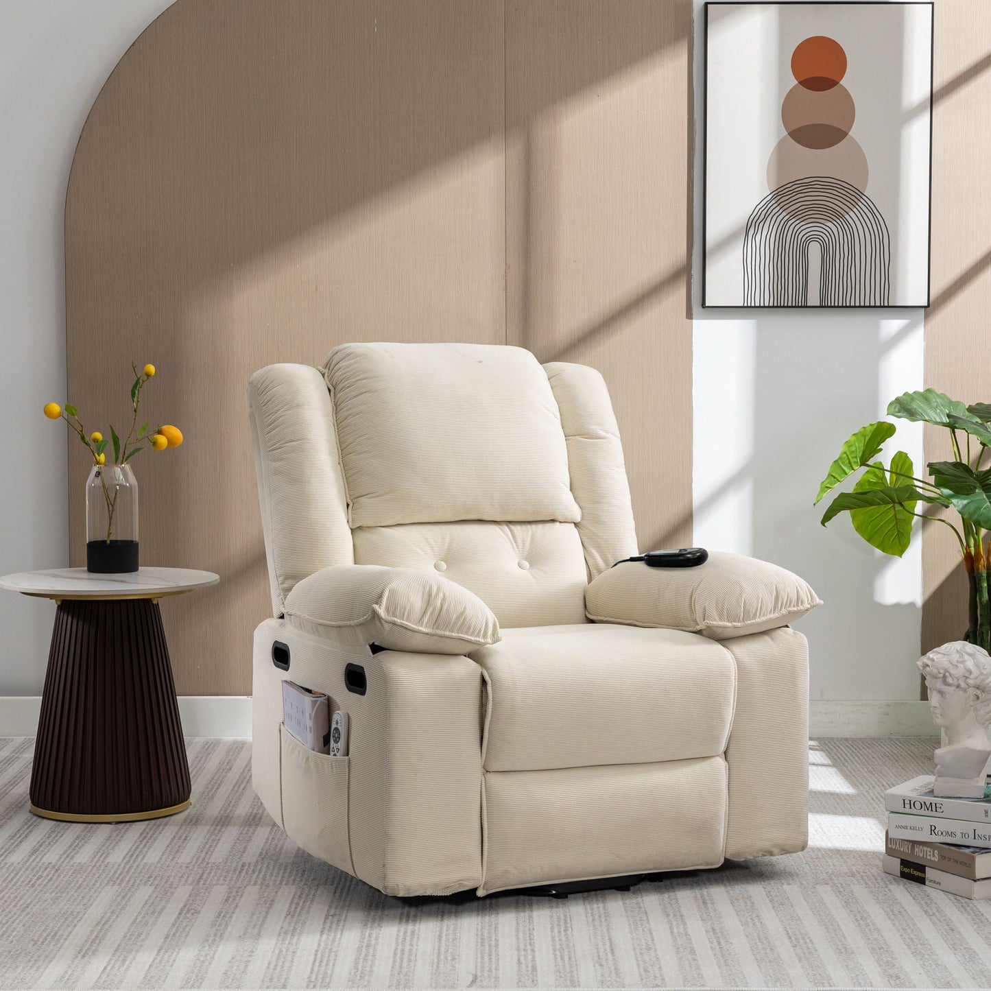 Massage Recliner Power Lift Chair With Adjustable Massage And Heating Function Hearth and Haven